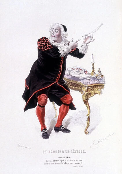 Bartholo in the Barbier de Seville in Ovre complet de Beaumarchais (1732-1799