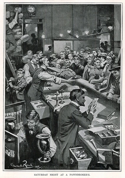 Saturday Night at a Pawnbrokers (litho)