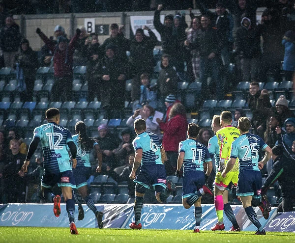 Marcus Bean celebrates after scoring against Carlisle United