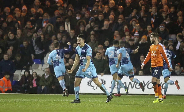 Wycombe celebrate at Luton