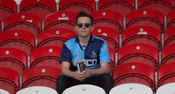 Wycombe fan at Doncaster