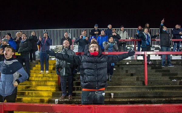 Wycombe fans at Accrington