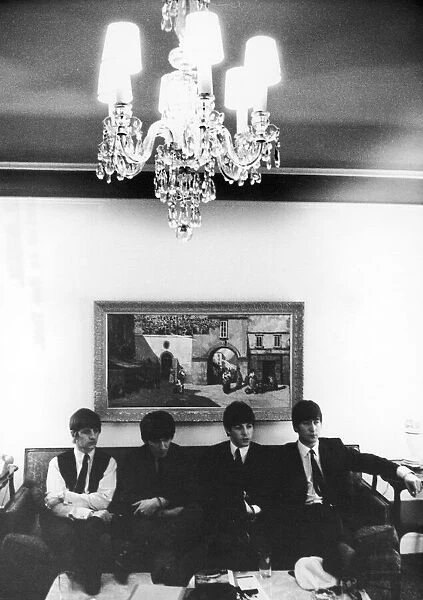 The Beatles, at the Plaza Hotel in New York, USA, 7th February 1964