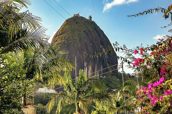 Colombia, Antioquia, view of Penon de Guatape Rock