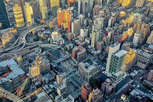 USA, New York City, Edge, aerial views of Manhattan