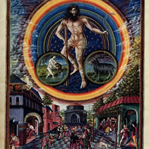 Saturn with two Zodiac Signs Date: 1450