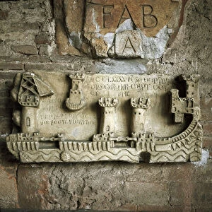 Relief representing the Pisa harbour (13th century)
