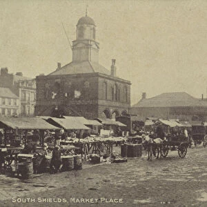 South Shields, Market Place (b / w photo)