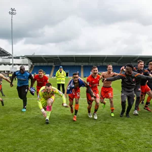 Wycombe Wanderers Celebrate Promotion to League 2: Thrilling Moment at Chesterfield's b2net Stadium (April 2018)