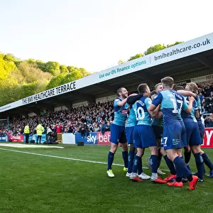 Wycombe Wanderers Celebrate Promotion to League One after Win against Fleetwood Town (April 5, 2019)