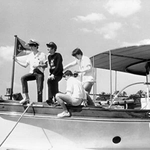 The Beatles in Miami Florida, United States of America. The Beatles on the deck of