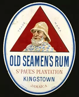 Label design for Old Seamens Rum