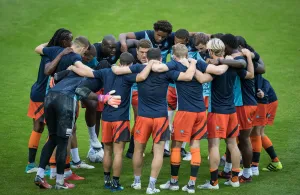 The team before the draw at Plymouth